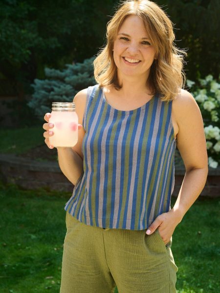 Neko Tank - Lavender Stripe