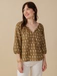 Tulum Tassel Top - Olive Ikat