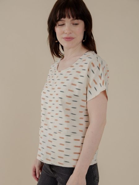 Dana Top - Ivory Ikat